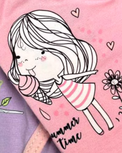 صورتی طرح دختر بازیگوش